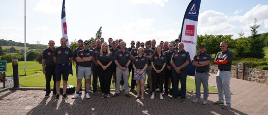Charity Golf Day Group Photo with Loram UK and Ford & Stanley