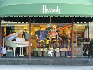 Harrods Rocks Guitar Window Film Projection