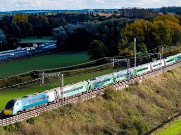 Wide Shot of Climate Train In Service