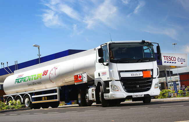 Fuel distribution tanker graphics for Tesco