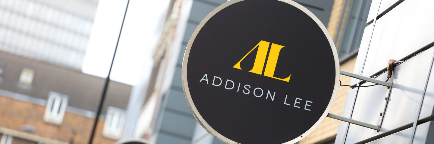 Addison Lee exterior logo signs for office rebranding